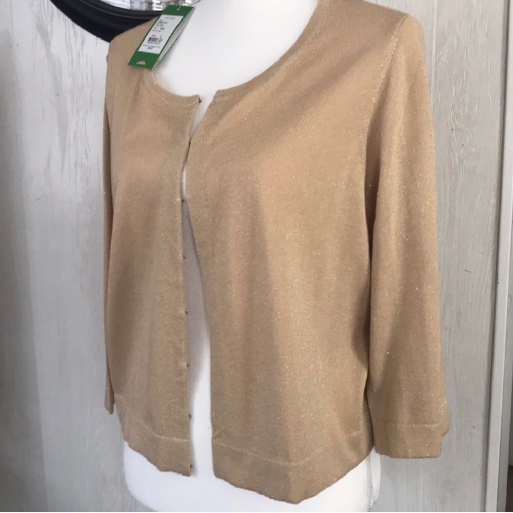 Lilly Pulitzer gold "Anne" cardigan